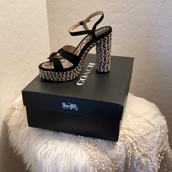 Coach Shoes Coach Talina Suede Espadrille Platform Sandals Poshmark